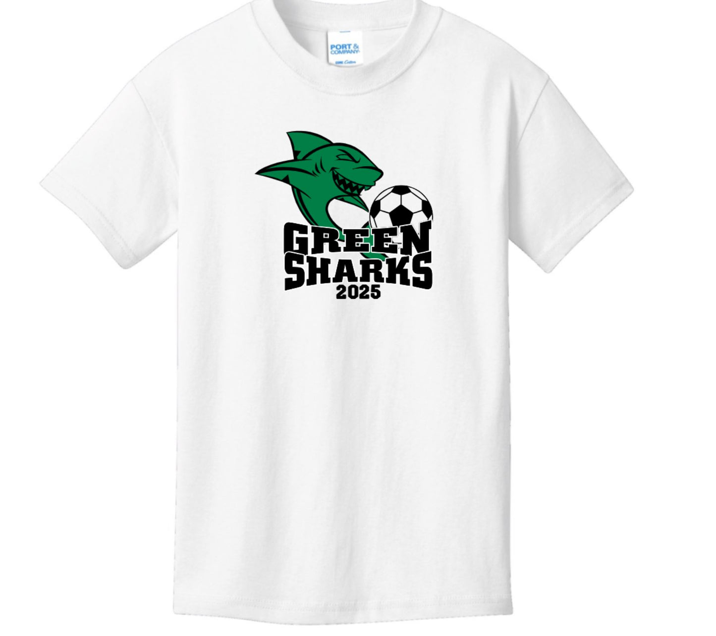 (For Team Purchase Only) Soccer U10- Green Sharks- Youth & Adult T-Shirt