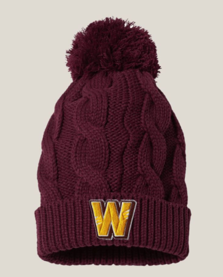 Chunk Twist Cuffed Beanie w/ 3D Embroidered 'W' Patch