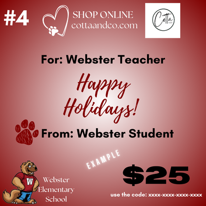 Personalized Virtual Gift Card- Webster Wolverines