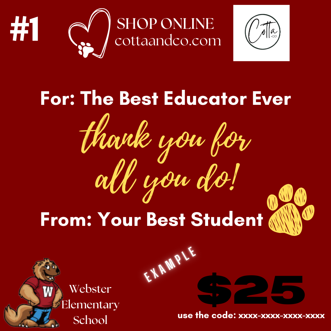 Personalized Virtual Gift Card- Webster Wolverines