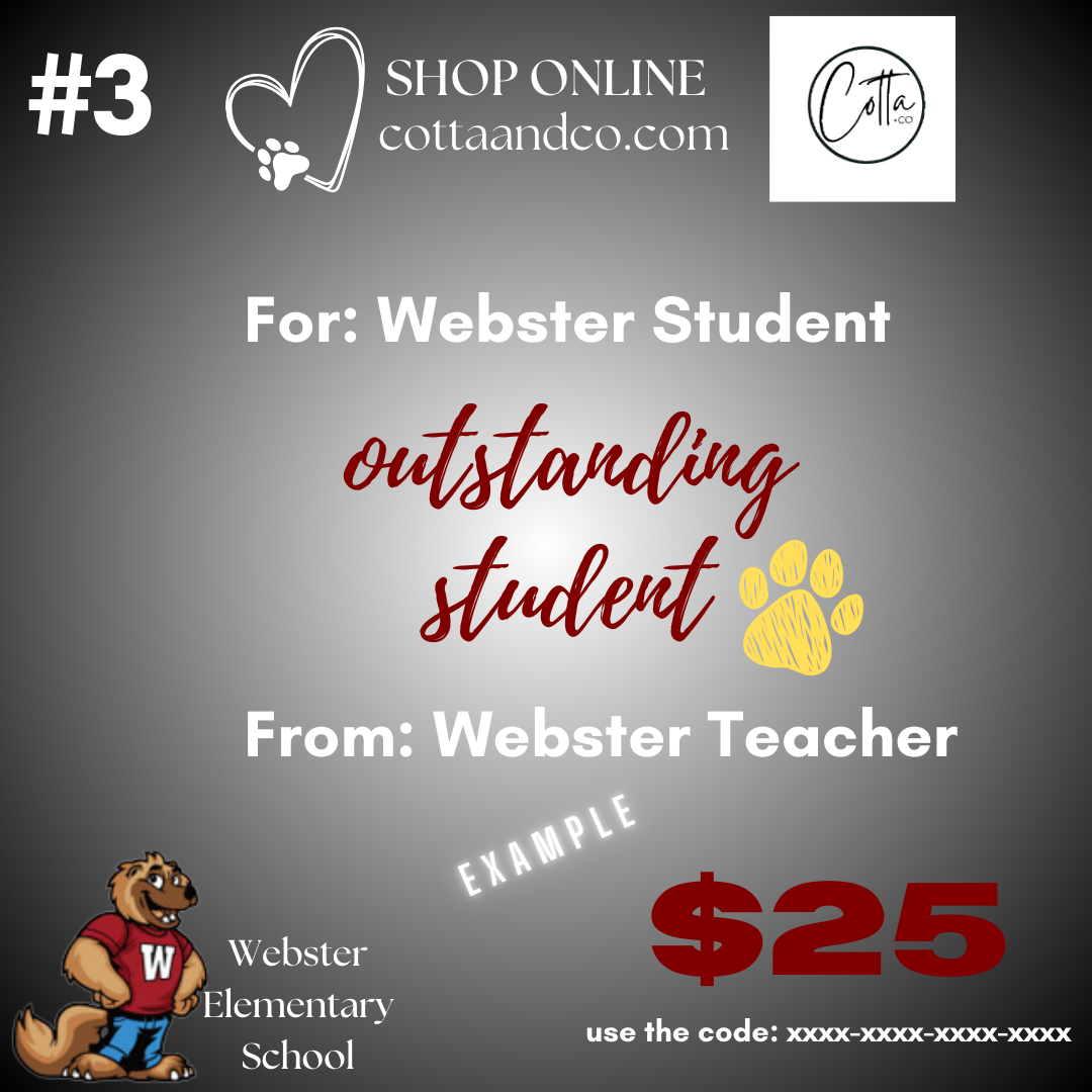 Personalized Virtual Gift Card- Webster Wolverines