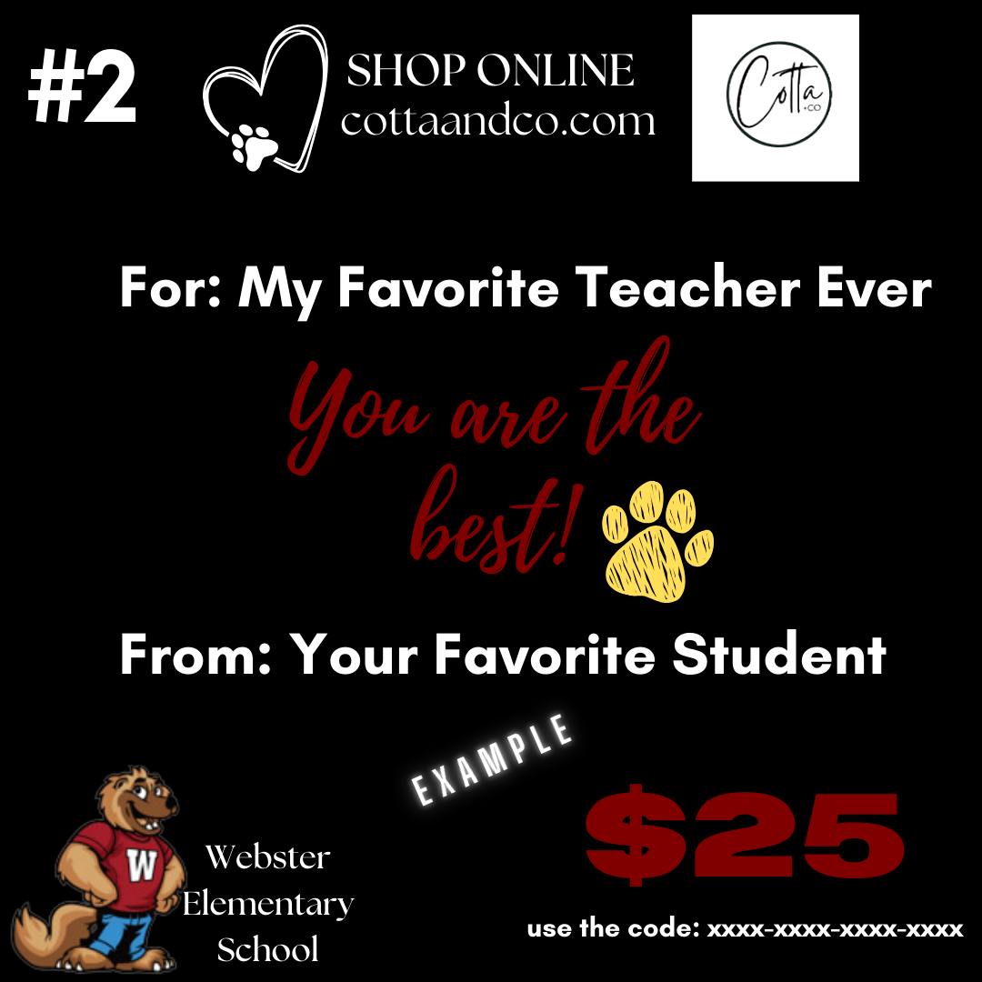 Personalized Virtual Gift Card- Webster Wolverines