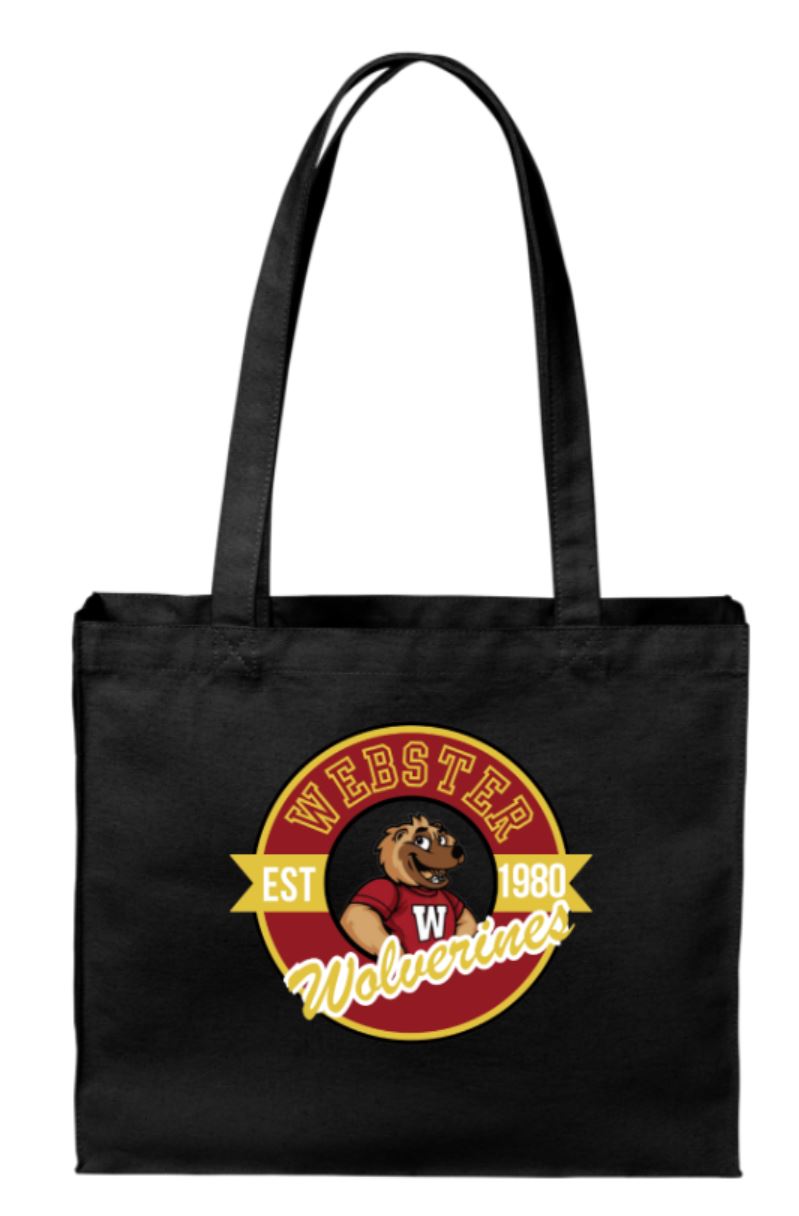 Canvas Bag w/ Webster Wolverines School Logo