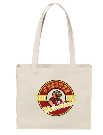 Canvas Bag w/ Webster Wolverines School Logo