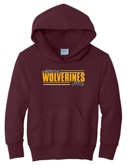 Webster Wolverines Youth Hooded Sweatshirt