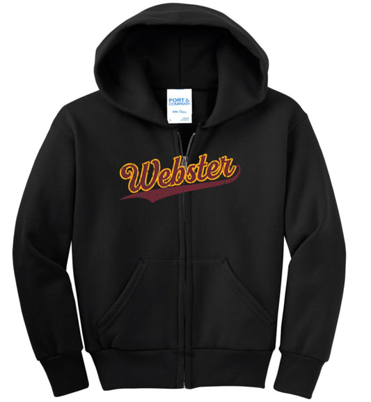 Webster Wolverines Adult Zip Up Hoodie Sweater