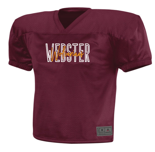 Webster Wolverines Adult Personalized Sports Jersey w/ Cuffed Sleeves