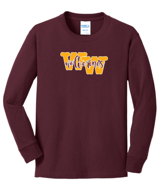 Webster Wolverines Youth Long Sleeve Tee