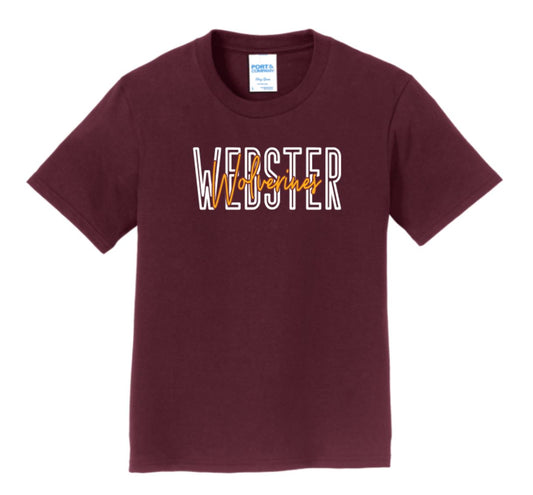 Webster Wolverines Youth Short Sleeve Tee