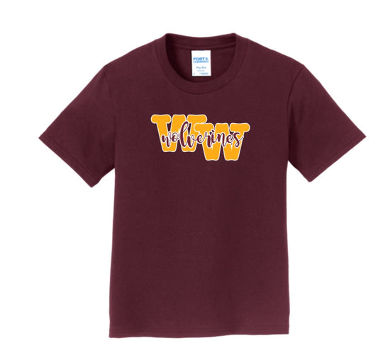 Webster Wolverines Youth Short Sleeve Tee